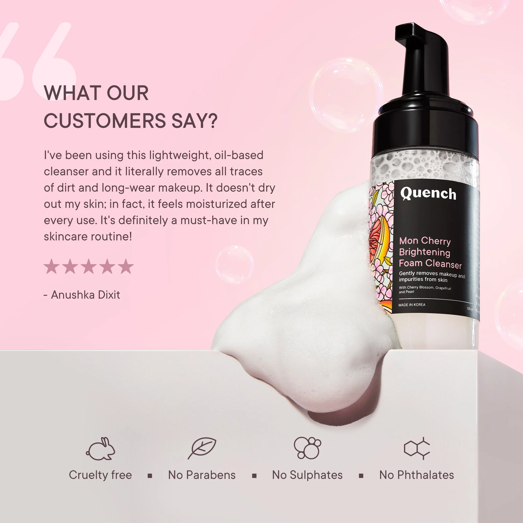 Brightening Foam Cleanser with Cherry Blossom Radiance - 100 ML - Image 5