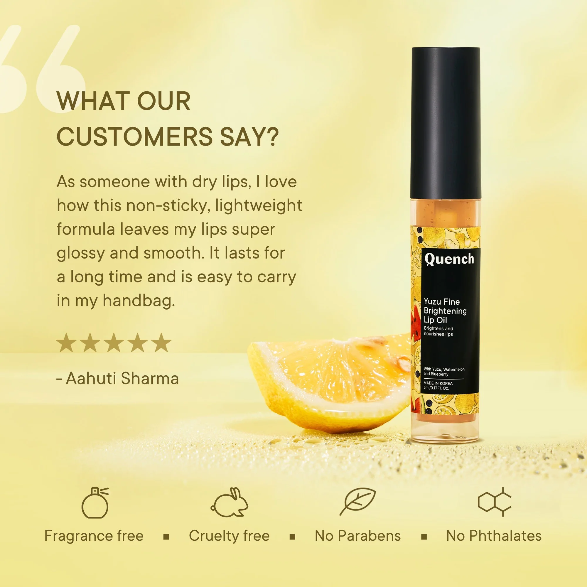 Brightening Lip Oil with Yuzu Vitamin C - 5 ML - Image 6