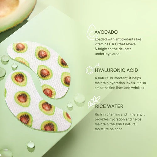 Brightening Under Eye Hydrogel Patch with Avocado Vitamins C & E - 1 PAIR - Image 3