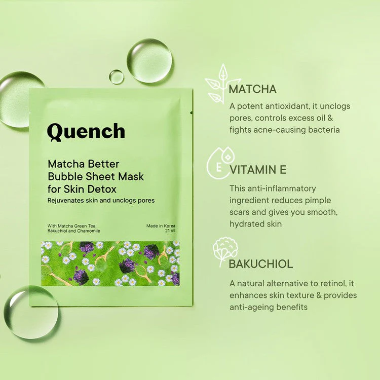Bubble Sheet Mask with Matcha Green Tea Anti-Oxidants -21 ML - Image 3