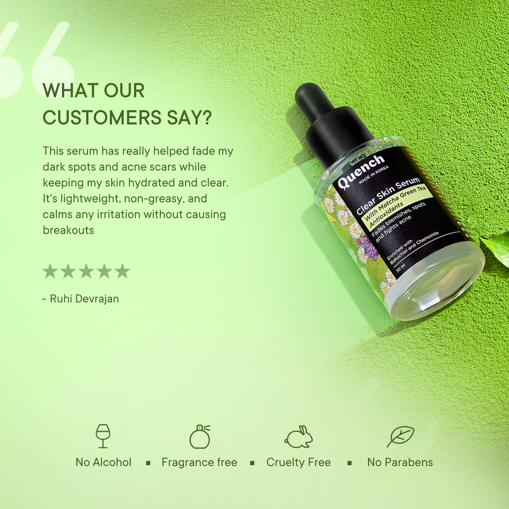 Clear Skin Serum with Matcha Green Tea Antioxidants - 30 ML - Image 5