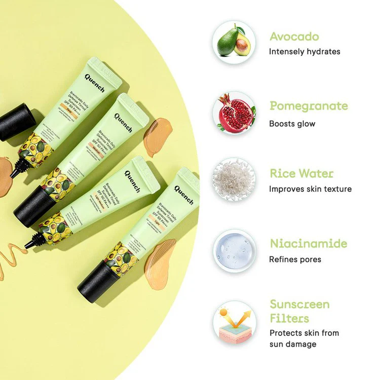 Daily Defense Tinted Sunscreen SPF 50 PA+++ with Avocado Vitamins C & E - 50 ML - Image 8