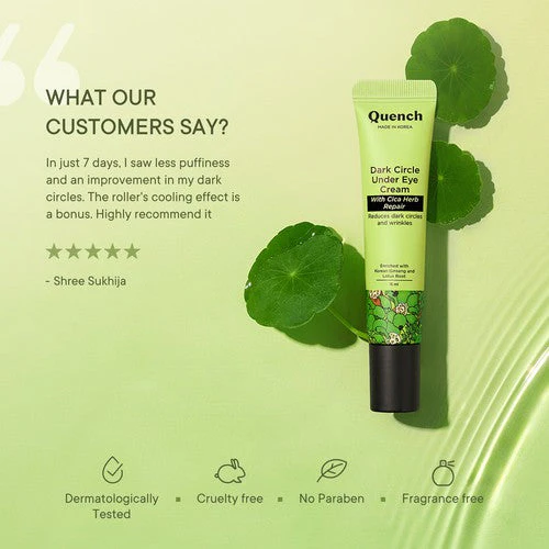 Dark Circle Under Eye Cream with Cica Herb Repair With Cooling Massage Roller- 15 ML - Pack of 1 - Image 7