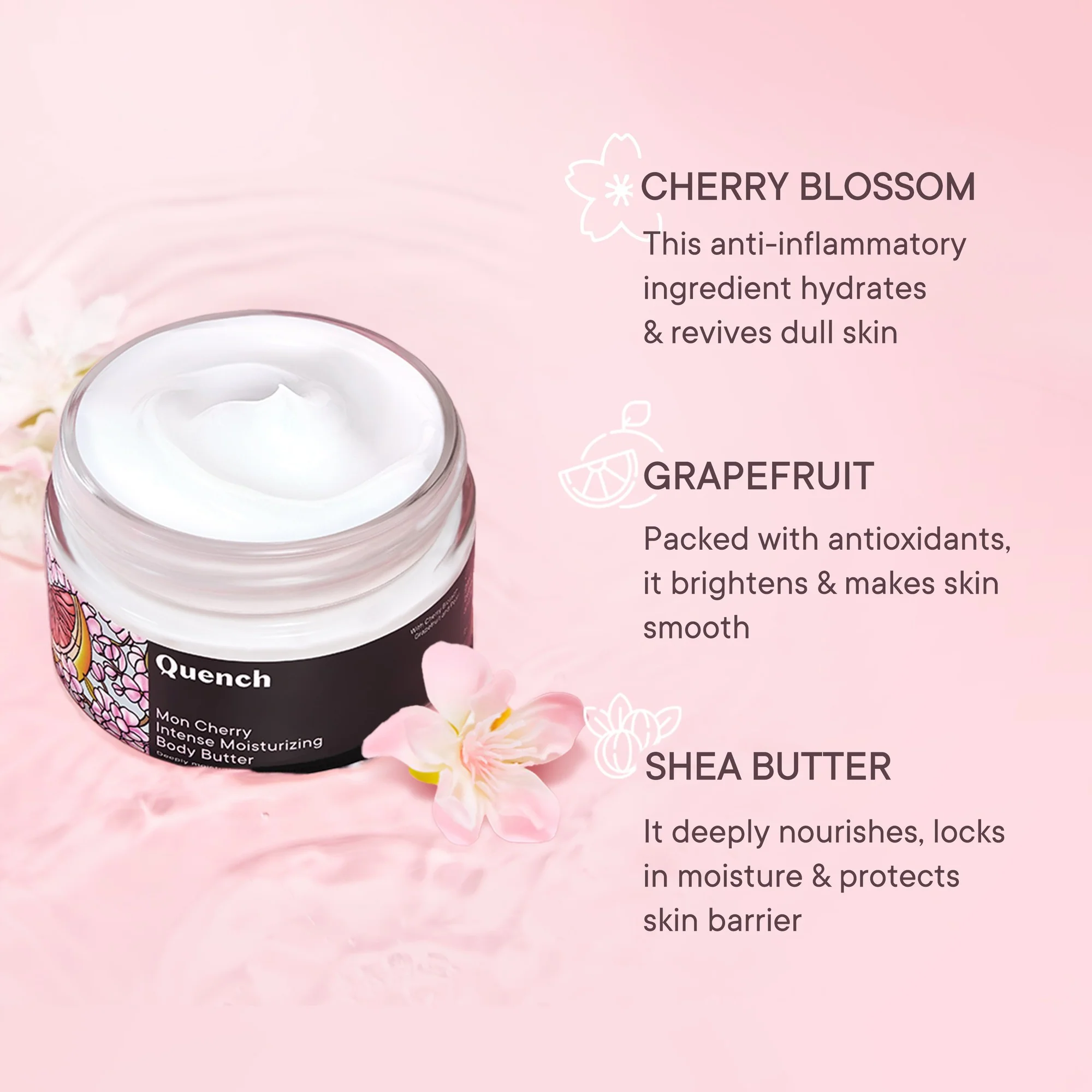 Intense Moisturizing Body Butter with Cherry Blossom Radiance - 100 ML - Image 3