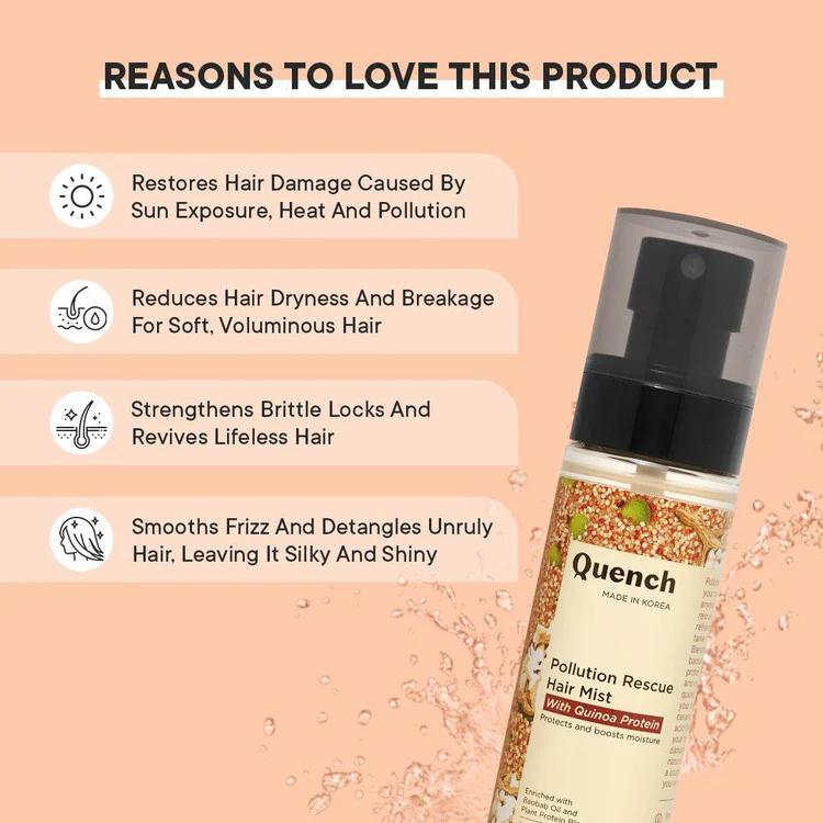 Pollution Rescue Hair Mist with Quinoa Protein - 100ml - Image 3
