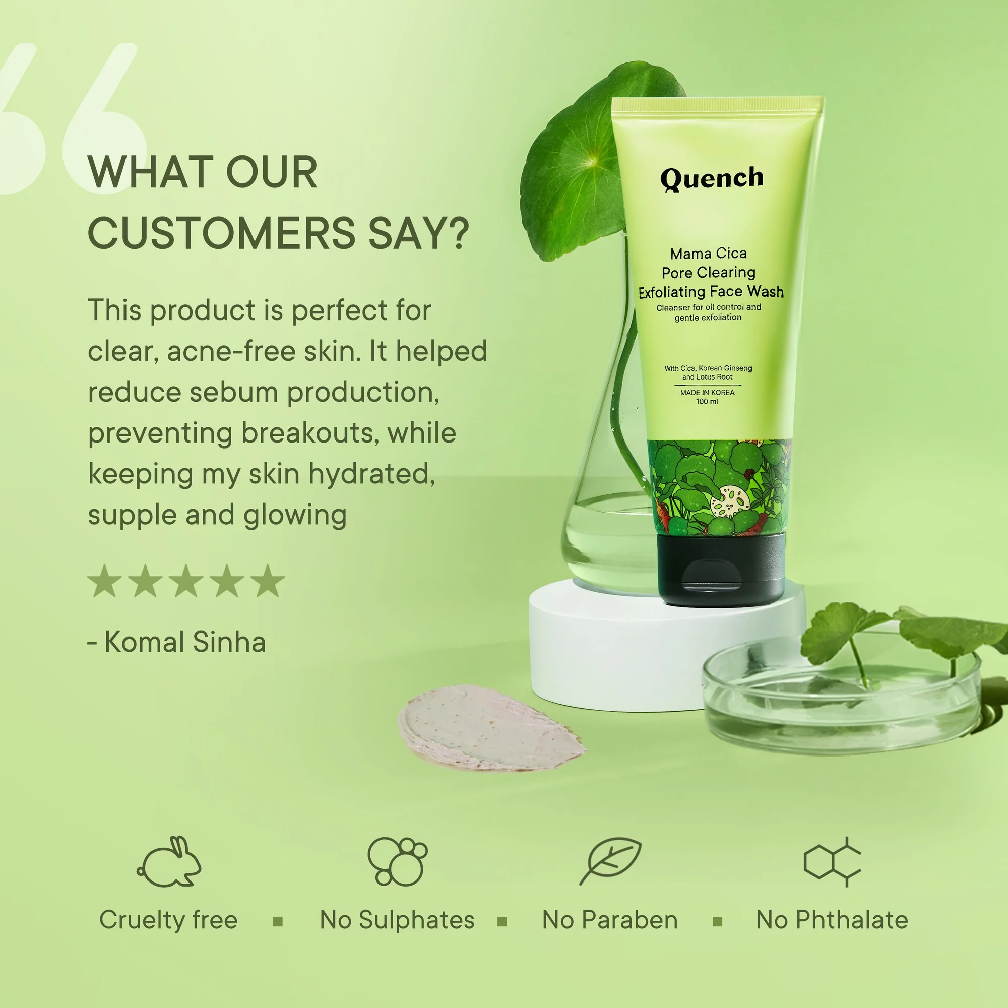 Pore Clearing Exfoliating Face Wash with Cica Herb Repair (Pack of 2) - Image 5