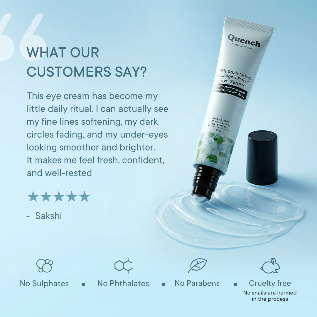Quench 92% Snail Mucin Collagen Boost Eye Serum - Image 5