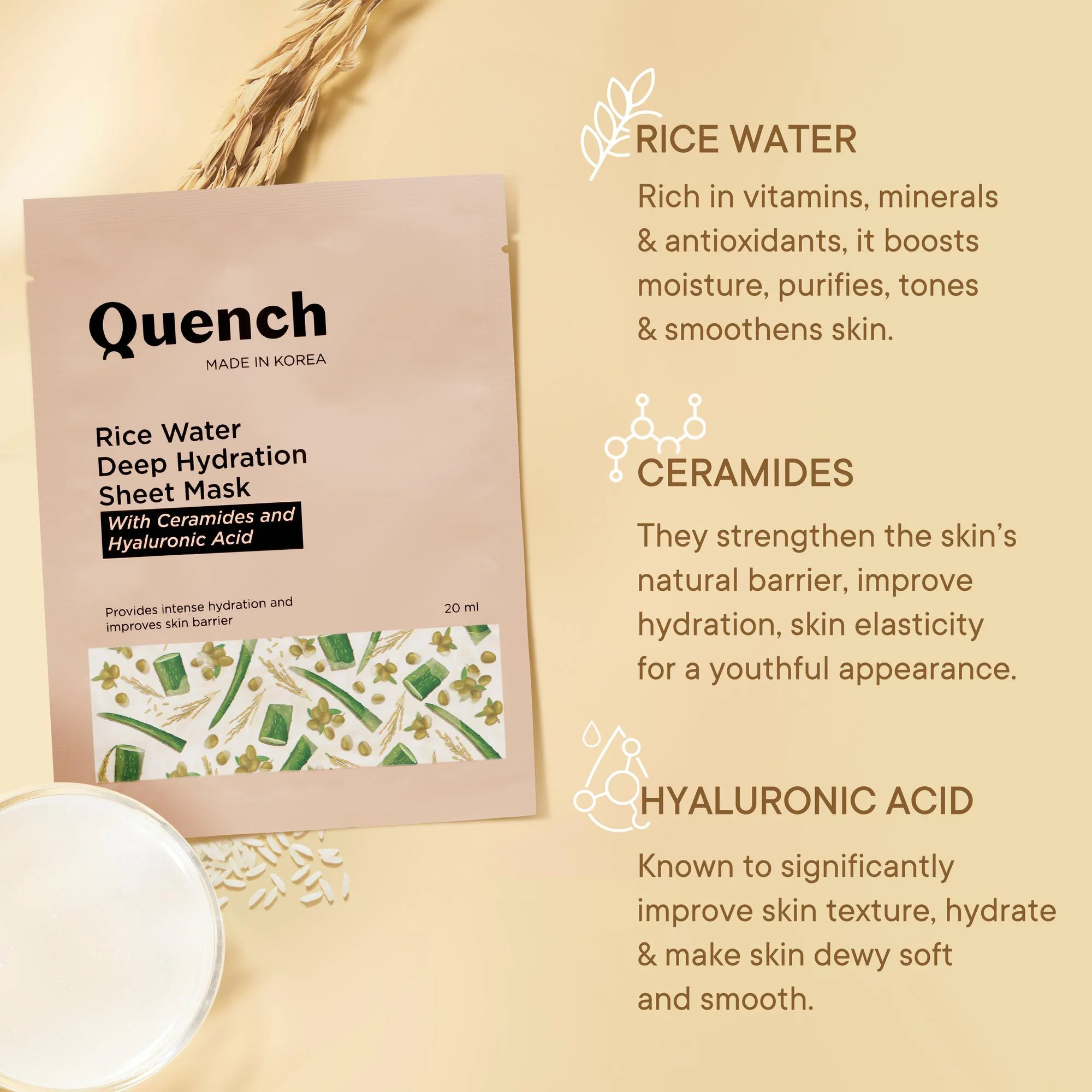 Rice Water Deep Hydration Sheet Mask - Image 3