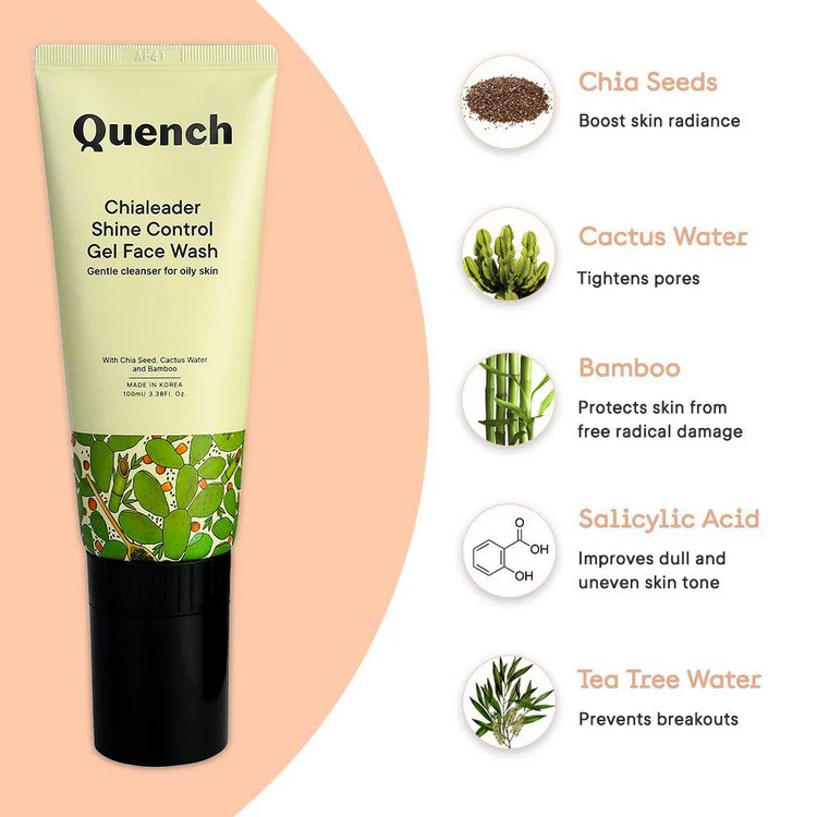 Shine Control Gel Face Wash With Built-in Brush for Deep Cleansing - 100 ML - Free - Image 4