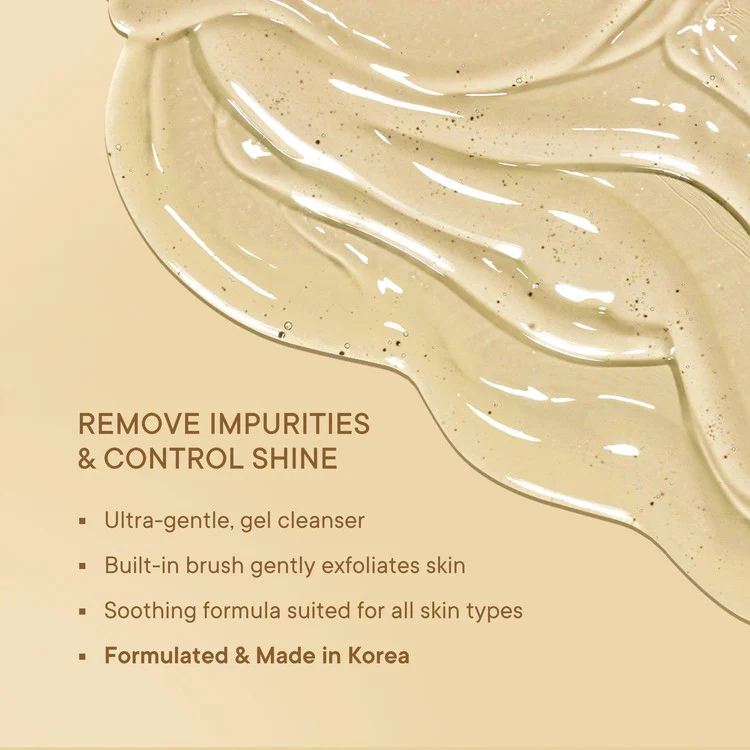 Shine Control Gel Face Wash with Chia Seeds Omega 3 With Built-in Brush for Deep Cleansing - 100 ML - Image 4