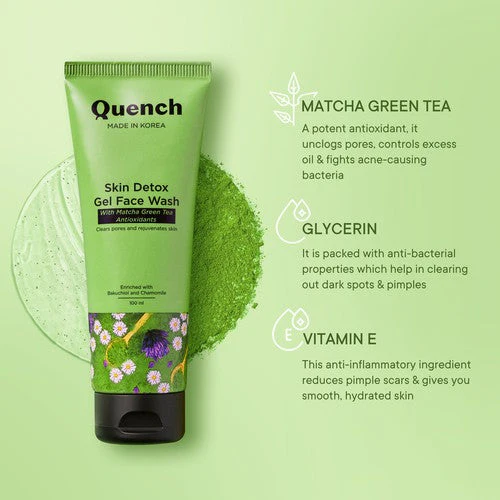 Skin Detox Gel Face Wash with Matcha Green Tea Anti-Oxidants - 100 ML (Pack of 1) - Image 4