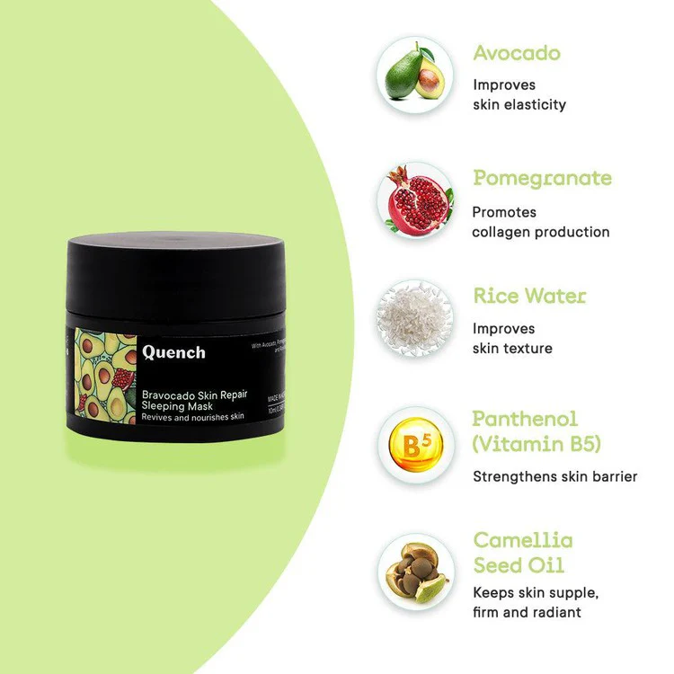 Skin Repair Night Gel Cream with Avocado Vitamins C & E Mini - Pack of 2 - Image 4