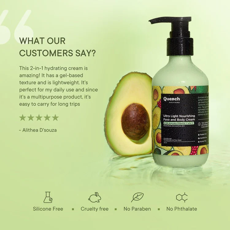 Ultra Light Nourishing Face and Body Cream with Avocado Vitamins C & E - 200 ML - Image 6